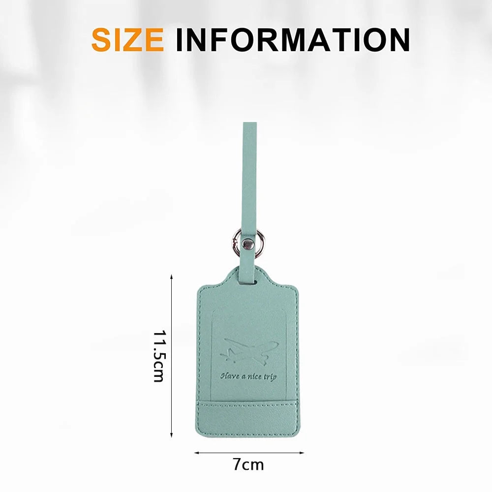 3Pcs Luggage Tags, PU Leather Luggage Tags Privacy Protection Travel Bag Labels Suitcase Tags