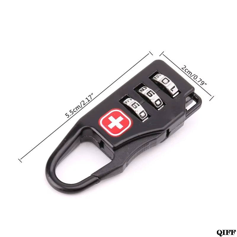 Drop Ship Swiss Cross Symbol Combination Safe Code Mini Padlock Luggage Travel Number Lock May29