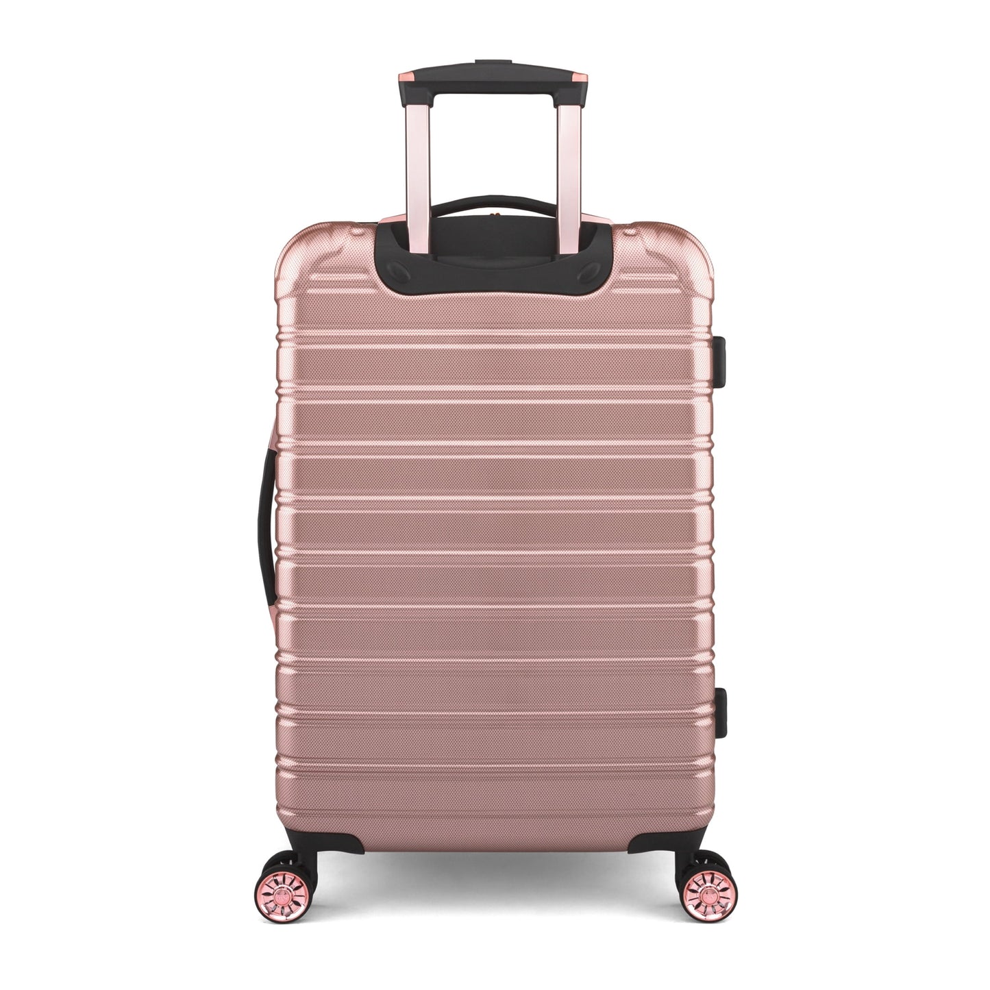 iFLY Hardside Fibertech Luggage 24" Checked Luggage, Rose Gold