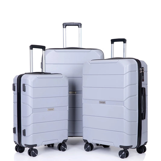 Travelhouse Hardside Luggage 3 Piece Set Hardshell Lightweight Suitcase with TSA Lock Spinner Wheels.