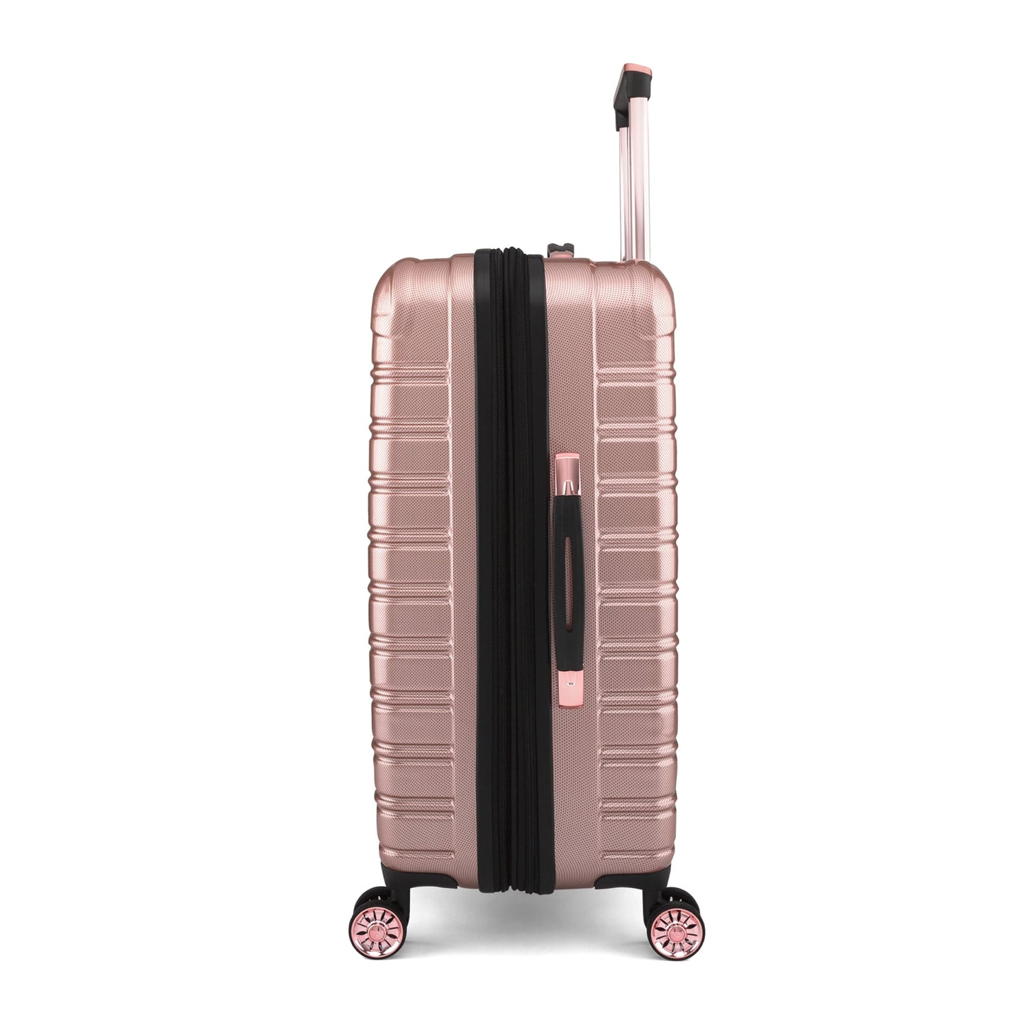 iFLY Hardside Fibertech Luggage 24" Checked Luggage, Rose Gold