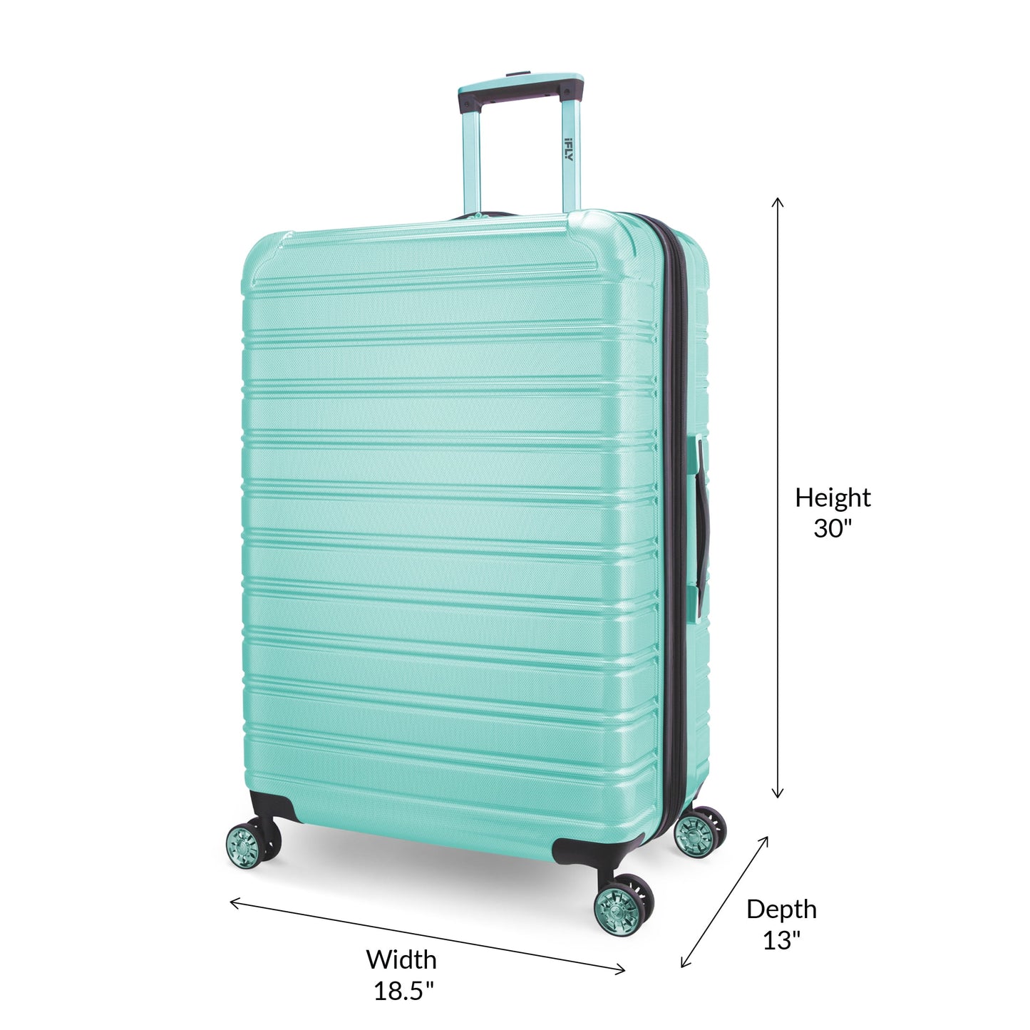 iFLY Hardside Fibertech Luggage 28" Checked Luggage, Mint Luggage