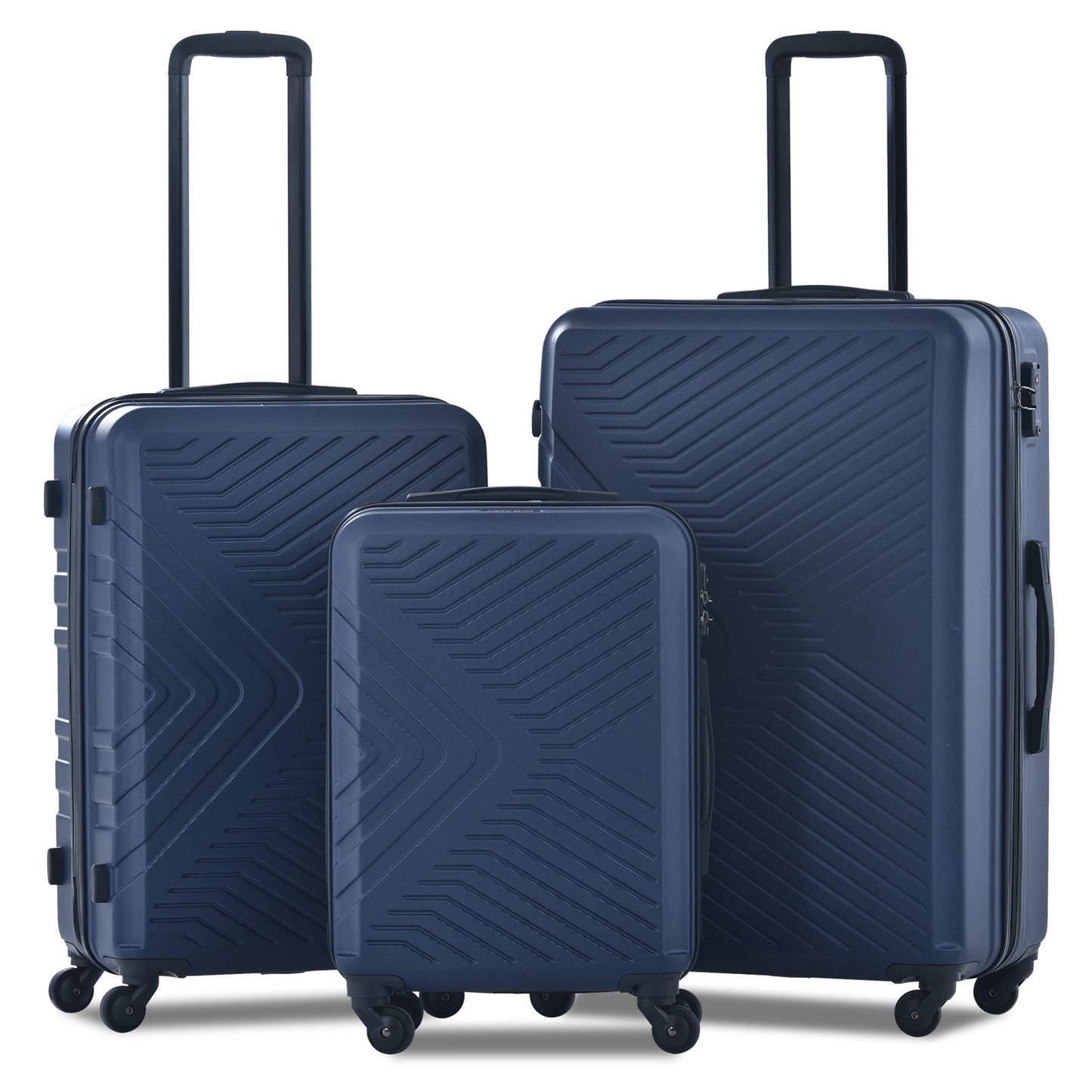 Travelhouse 3 Piece Hardshell Luggage Set Hardside Lightweight Suitcase with TSA Lock Spinner Wheels 20In24In28In.