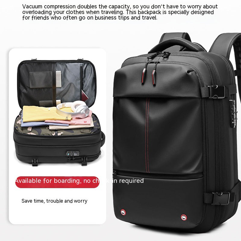 Travel Backpack Men's Business Multifunction Computer Bag Vacuum Compression Large-Capacity Backpack