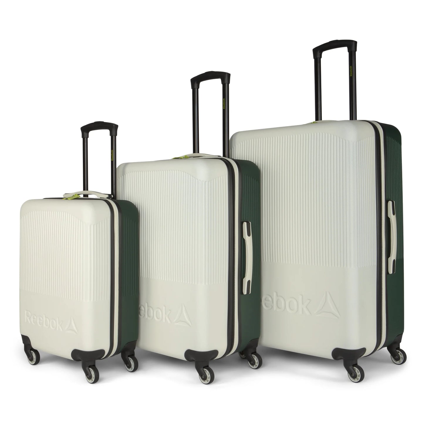 Reebok Time Out Collection - 3 Piece Hardside Luggage Set - ABS/PC