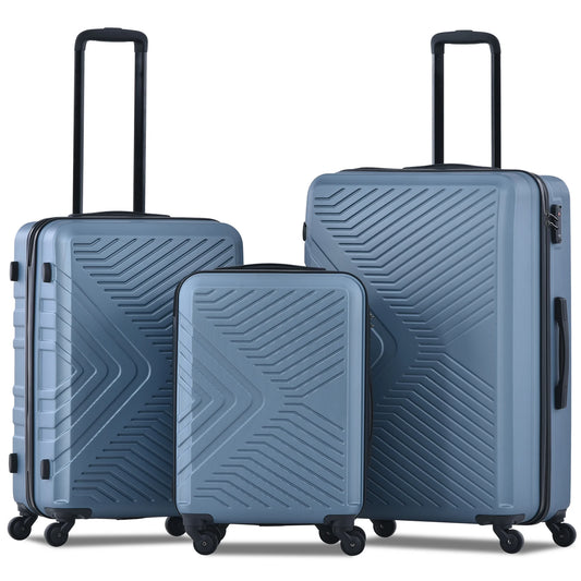 Travelhouse 3 Piece Hardshell Luggage Set Hardside Lightweight Suitcase with TSA Lock Spinner Wheels 20In24In28In.